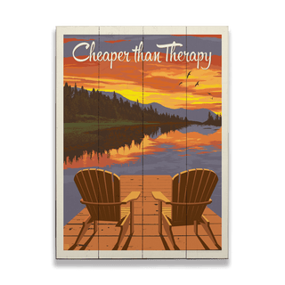 Cheaper Than Therapy: Generic - Wood & Metal Wall Art Anderson Design Group