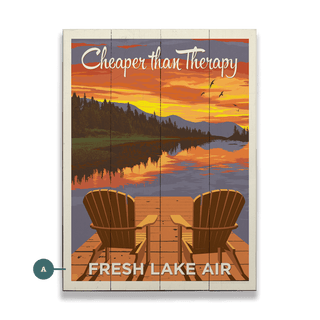 Cheaper Than Therapy: Personalized - Wood & Metal Wall Art Anderson Design Group