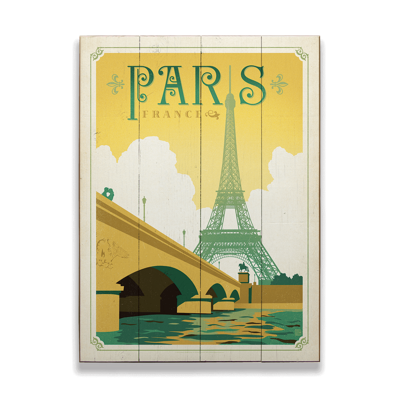 Paris, France: Golden - Wood & Metal Wall Art – Old Wood Signs Paris, France: Golden - Wood & Metal Wall Art – Old Wood Signs