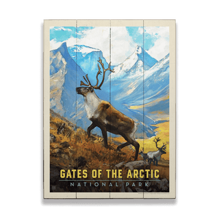 Gates of the Arctic National Park: Caribou - Wood & Metal Wall Art Anderson Design Group