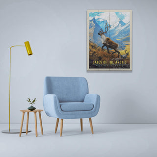 Gates of the Arctic National Park: Caribou - Wood & Metal Wall Art Anderson Design Group