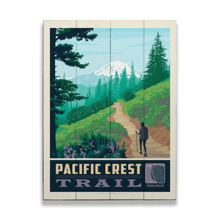 Hiking Trails: Pacific Crest - Wood & Metal Wall Art Anderson Design Group