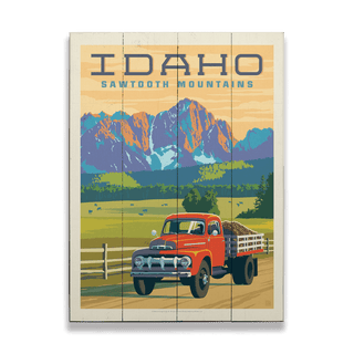 Idaho: Sawtooth Mountains - Wood & Metal Wall Art Anderson Design Group