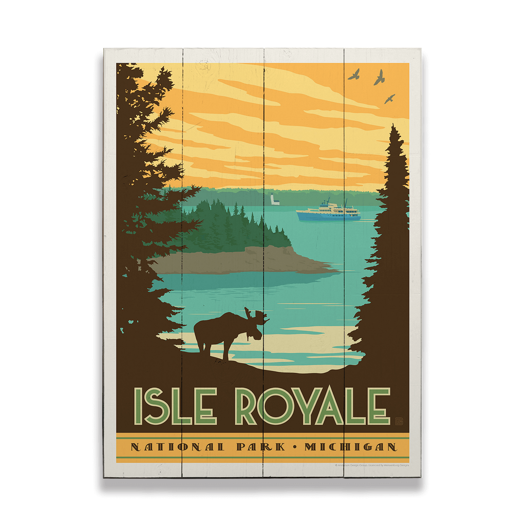 Isle Royale National Park - Wood & Metal Wall Art – Old Wood Signs