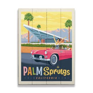 Palm Springs: Mid-Century Cruising - Wood & Metal Wall Art Anderson Design Group