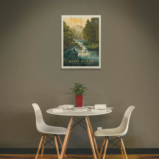 Mount Rainer National Park: Streamside Meditation - Wood & Metal Wall Art Anderson Design Group