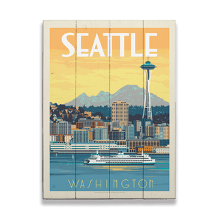 Seattle: Ferry - Wood & Metal Wall Art Anderson Design Group