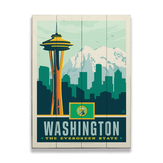 Washington: the Evergreen State - Wood & Metal Wall Art Anderson Design Group