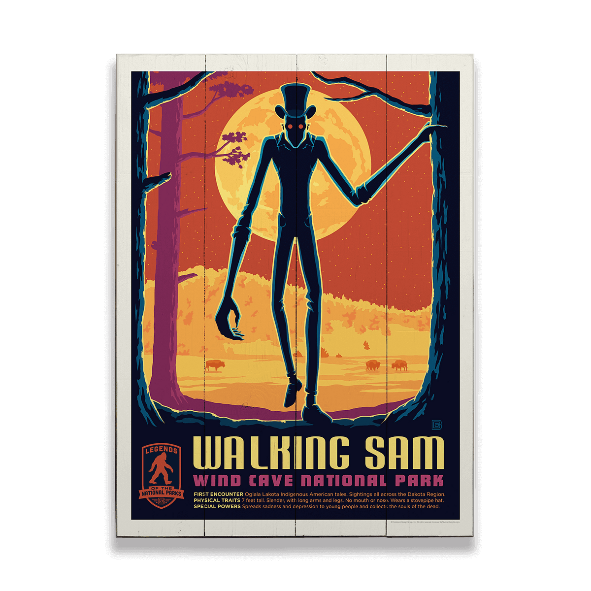 Walking Sam: The Sentinel of Sadness - Wood & Metal Wall Art – Old Wood ...