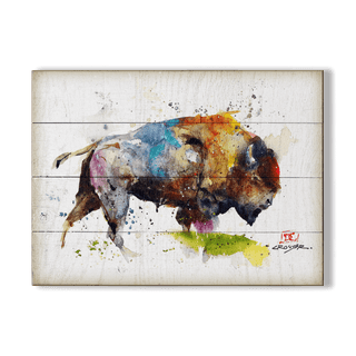 Full Spectrum Bison - Wood & Metal Wall Art