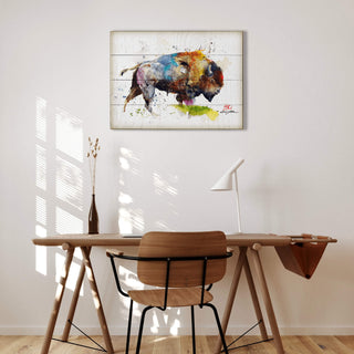 Full Spectrum Bison - Wood & Metal Wall Art