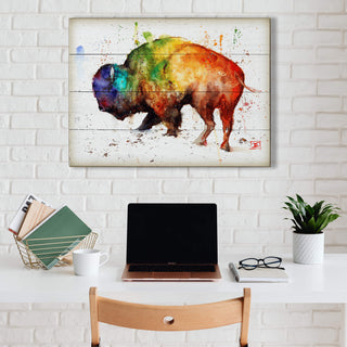 Buffalo Loco - Wood & Metal Wall Art