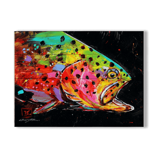 Crazy Trout - Wood & Metal Wall Art