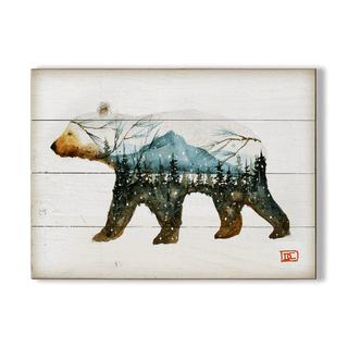 Forest Bear - Wood & Metal Wall Art