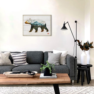 Forest Bear - Wood & Metal Wall Art