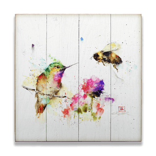 Garden Visitors - Wood & Metal Wall Art