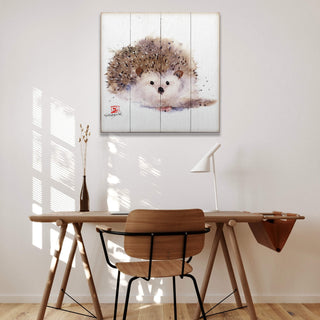 Hedgehog - Wood & Metal Wall Art