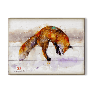 Jumping Fox - Wood & Metal Wall Art