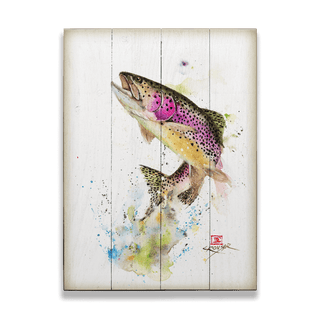 Jumping Trout - Wood & Metal Wall Art