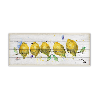 Lemon Birds - Wood & Metal Wall Art