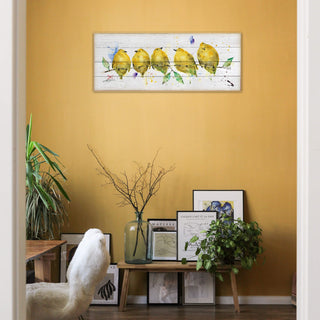 Lemon Birds - Wood & Metal Wall Art
