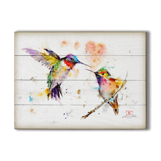 Lovebirds - Wood & Metal Wall Art