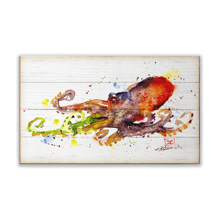 Octopus in Motion - Wood & Metal Wall Art