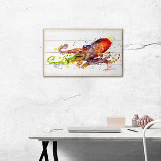 Octopus in Motion - Wood & Metal Wall Art