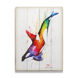 Orca in Motion - Wood & Metal Wall Art