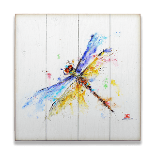 Pond Dragonfly - Wood & Metal Wall Art