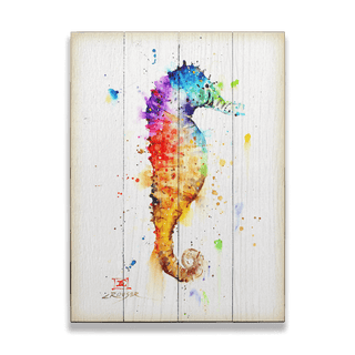 Seahorse - Wood & Metal Wall Art