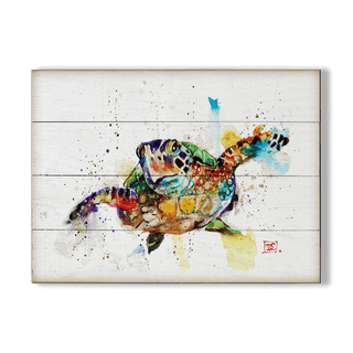 Sea Turtle - Wood & Metal Wall Art