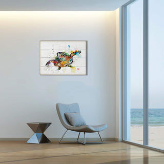 Sea Turtle - Wood & Metal Wall Art