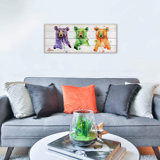 Three Bears - Wood & Metal Wall Art