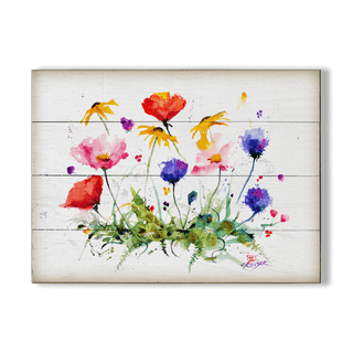 Wildflowers - Wood & Metal Wall Art