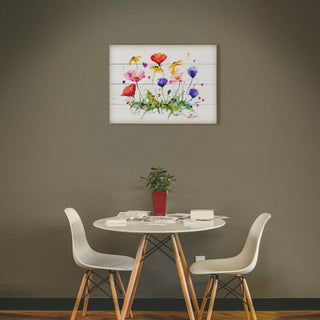 Wildflowers - Wood & Metal Wall Art