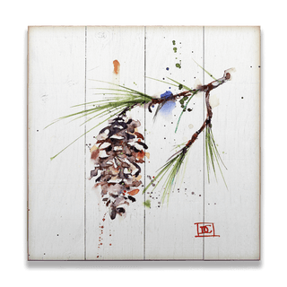 White Pine Cone - Wood & Metal Wall Art