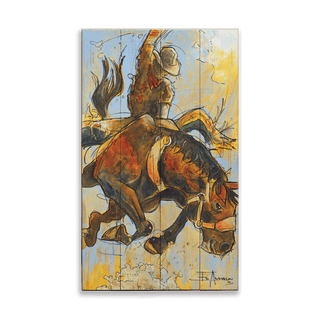 Bucking Bronco - Wood & Metal Wall Art Ed Anderson