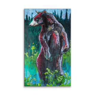 Bear Watching – Wood & Metal Wall Art