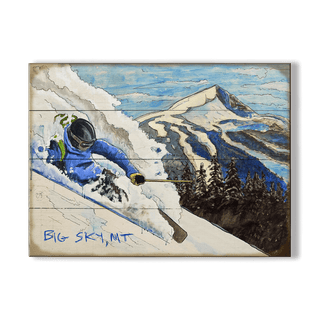 Ski the Dream in Big Sky - Wood & Metal Wall Art Ed Anderson