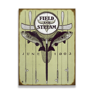 Field & Stream Cover June 1903 - Wood & Metal Wall Art Wood Field & Stream