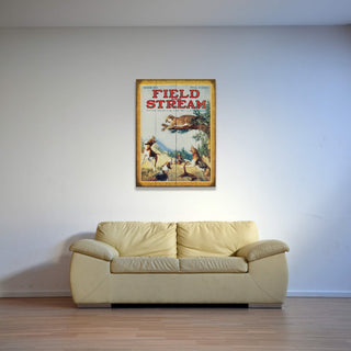 Field & Stream Cover March 1915 - Wood & Metal Wall Art Field & Stream