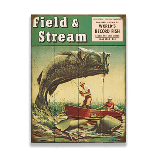 Field & Stream Cover May 1950 - Wood & Metal Wall Art Field & Stream
