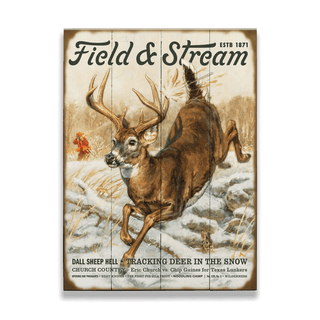 Field & Stream Cover December 1954: Modern Edition - Wood & Metal Wall Art Field & Stream