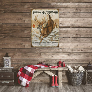 Field & Stream Cover December 1954: Modern Edition - Wood & Metal Wall Art Field & Stream