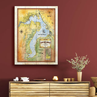 Lake Pend Oreille, Idaho: Illustrated - Wood & Metal Wall Art by Lisa Middleton