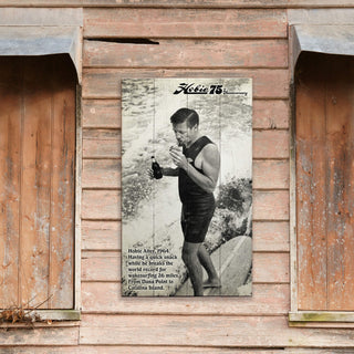 Hobie's Wakesurfing World Record - Wood & Metal Wall Art Hobie