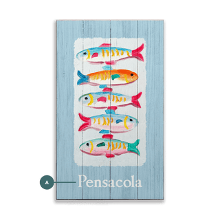 Five Little Fishes - Wood & Metal Wall Art Joanne Murphy