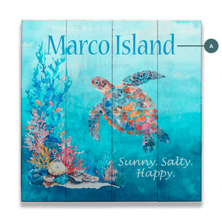 Jewel Toned Sea Turtle - Wood & Metal Wall Art Joanne Murphy