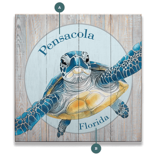 Ocean’s Greeting Sea Turtle - Wood & Metal Wall Art Joanne Murphy